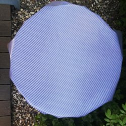 Rund voksdug 140 cm Bl Strib 