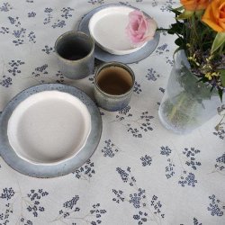 Au Maison Voksdug Alberte Bl Rund med Elastik 100 cm OUTLET