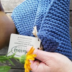 Grydelapper Strikket i Bl 