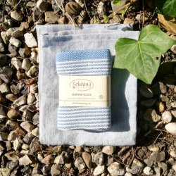 Karklude Stribede Lys Bl - 2 stk