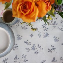 Au Maison Voksdug Alberte Bl Rund med Elastik 100 cm OUTLET