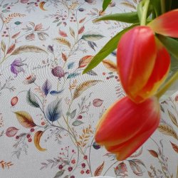 Tekstildug Pastel Orange Blomster 140 cm Elastik