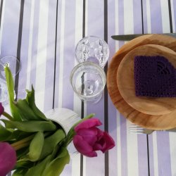 Tekstildug Lilla Stribella