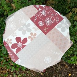 Rund voksdug 118 Bordeaux mnster