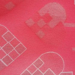 Rund Tekstildug med rde hjerter 140 cm