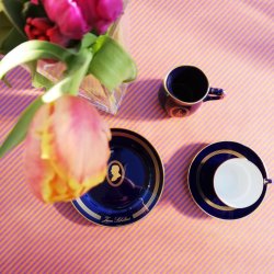 Rund voksdug 140 cm Diagonal Stribet Au Maison