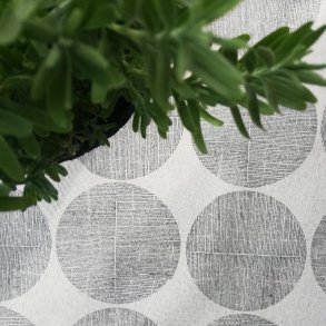 Rund Tekstildug Gr med Store Cirkler 140 cm