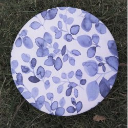 Rund tekstildug med Elastik Eucalyptus 135 cm