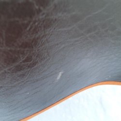 Rund voksdug 139 cm BrunSort Lderlook