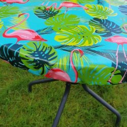 Rund voksdug 60 cm Outlet Flamingo