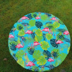 Rund voksdug 60 cm Outlet Flamingo