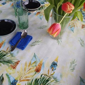 Fiesta Voksdug med Gul og Grn 140 cm