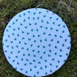 Voksdug Grn Hjerte Emerald 140 cm