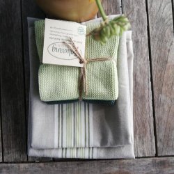 Viskestykke Edith Stribet Grn