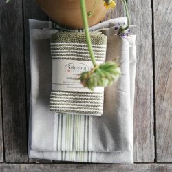 Viskestykke Edith Stribet Grn