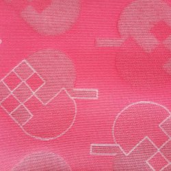 Rund Tekstildug med rde hjerter 140 cm