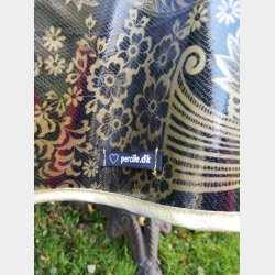 Rund voksdug 120 cm Sort med Paraiso Guld