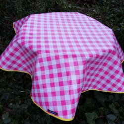 Rund voksdug 120 cm Storternet pink