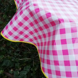 Rund voksdug 120 cm Storternet pink