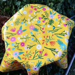 Rund voksdug 140 cm Flower Field