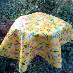 Rund voksdug 140 cm Flower Field