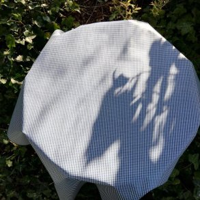 Rund voksdug 140 cm Pepitatern Bl�