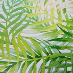 Rund voksdug 140 cm Palmeblade