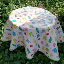 Rund voksdug 140 cm Kaktus