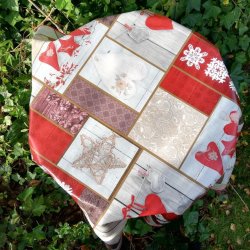 Rund julevoksdug 139 cm Julemnster