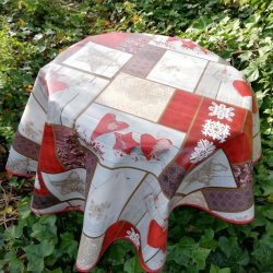 Rund julevoksdug 139 cm Julemnster