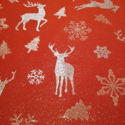 Tekstildug 2,38 meter Jul med Rensdyr
