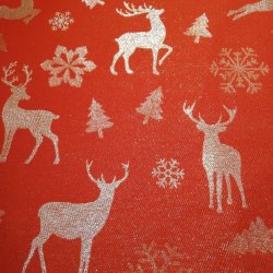 Tekstildug 2,38 meter Jul med Rensdyr