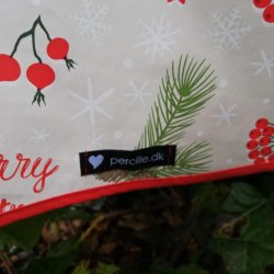 Rund julevoksdug 106 cm Merry Christmas