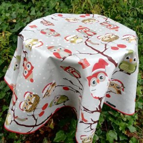 Rund julevoksdug 139 cm Ugler