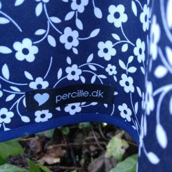 Rund tekstildug 135 cm Bl Blomster Olga