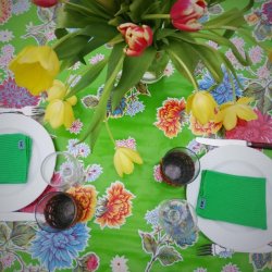 Chrisantemos Grn Voksdug 120 cm bred