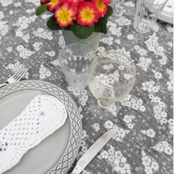 Rund voksdug med Elastik Stella 139 cm