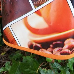 Rund voksdug 140 cm Kaffemnstret