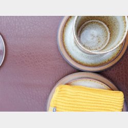 Lderlook Voksdug Brun