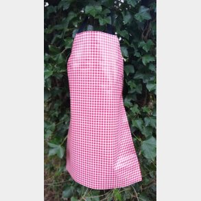 Forklde i voksdug med rde tern