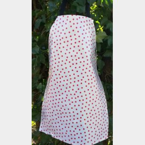 Forkl�de hvid med r�de prikker