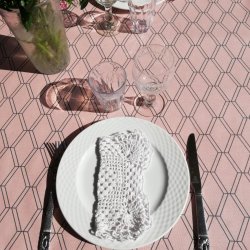 Rund tekstildug med Elastik Rosalina 135 cm