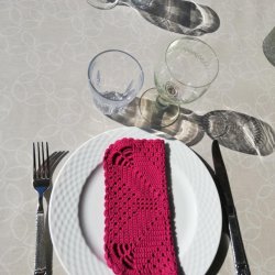 Tekstildug Pruna Hvid Blomst