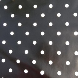 Sort voksdug med hvide prikker 