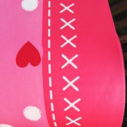 Rund voksdug 140 cm Pink Krlighed