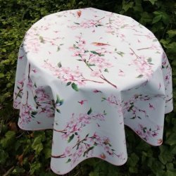 smuk rund dug 139 cm med kantebnd