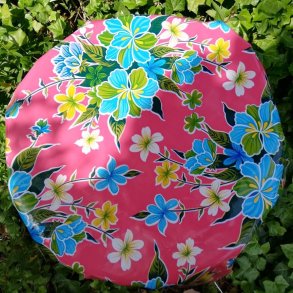 Rund voksdug med Elastik Fortin Roze 120 cm