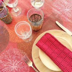 Voksdug Polly i Pink/Lilla/Orange