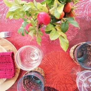 Voksdug Polly i Pink/Lilla/Orange