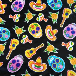 Sort voksdug med mexicansk fiesta